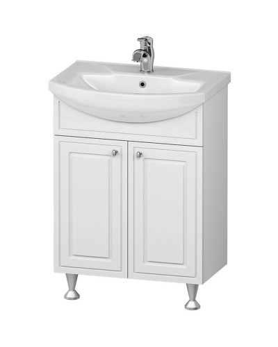 Тумба с раковиной белый глянец 60 см Damixa Palace One M41-FSX0601WG-WCC060