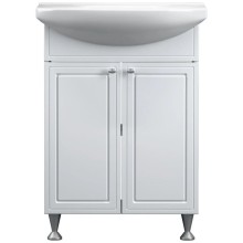 Тумба с раковиной белый глянец 60 см Damixa Palace One M41-FSX0601WG-WCC060