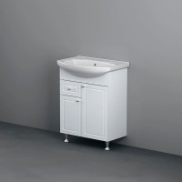 Тумба с раковиной белый глянец 65,5 см Damixa Palace One M41-FSX0653WG-WCC065