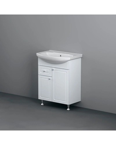 Тумба с раковиной белый глянец 65,5 см Damixa Palace One M41-FSX0653WG-WCC065