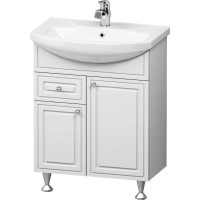 Тумба с раковиной белый глянец 65,5 см Damixa Palace One M41-FSX0653WG-WCC065