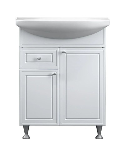 Тумба с раковиной белый глянец 65,5 см Damixa Palace One M41-FSX0653WG-WCC065