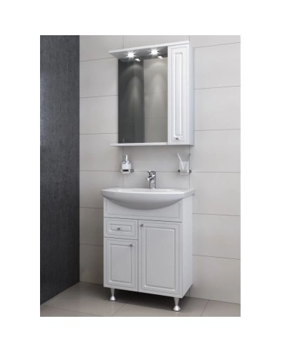 Тумба с раковиной белый глянец 65,5 см Damixa Palace One M41-FSX0653WG-WCC065