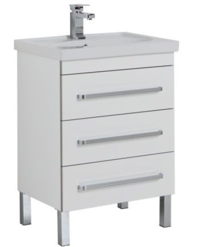 Тумба под раковину Aquanet Сиена 70 189225 с 3 ящиками Белая
