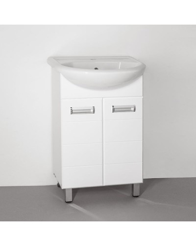 Тумба под раковину Style Line Ирис 55 Белый глянец