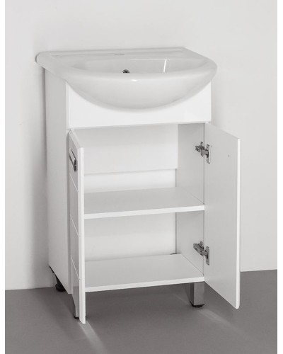 Тумба под раковину Style Line Ирис 55 Белый глянец