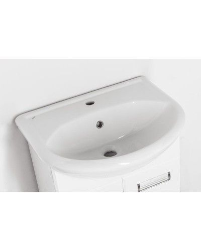 Тумба под раковину Style Line Ирис 55 Белый глянец