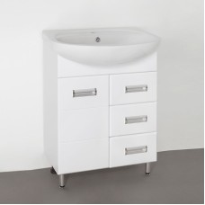 Тумба под раковину Style Line Ирис 65 Белый глянец