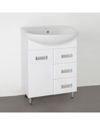 Тумба под раковину Style Line Ирис 65 Белый глянец