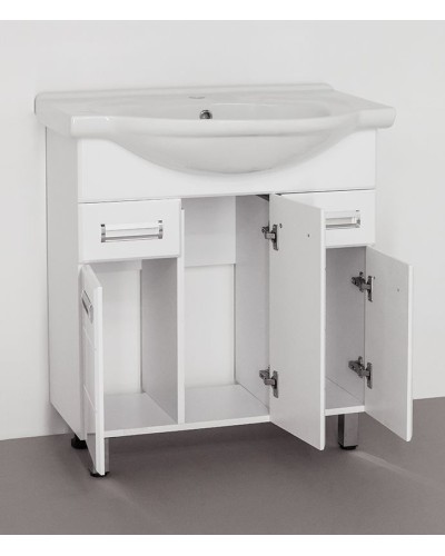 Тумба под раковину Style Line Ирис 75 Белый глянец