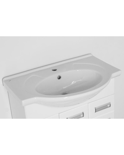 Тумба под раковину Style Line Ирис 75 Белый глянец