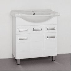 Тумба под раковину Style Line Ирис 75 Белый глянец