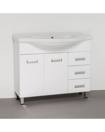 Тумба под раковину Style Line Ирис 100 Белый глянец