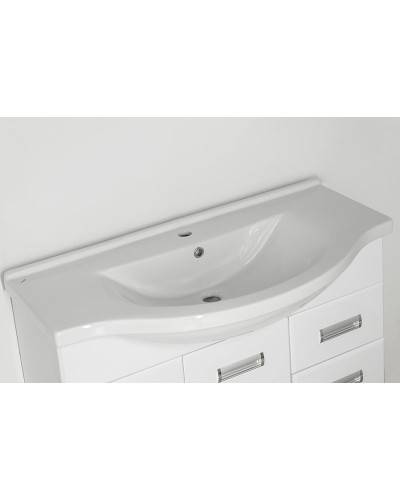 Тумба под раковину Style Line Ирис 100 Белый глянец