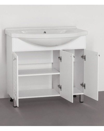 Тумба под раковину Style Line Канна 90 Белый глянец