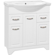 Тумба под раковину Style Line Олеандр 2 Люкс 75 ЛС-00000048 Белая