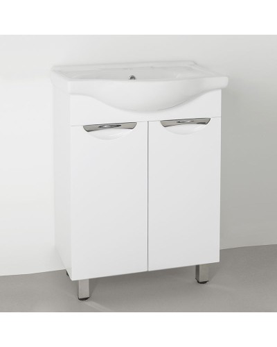 Тумба под раковину Style Line Жасмин 60 Белый глянец