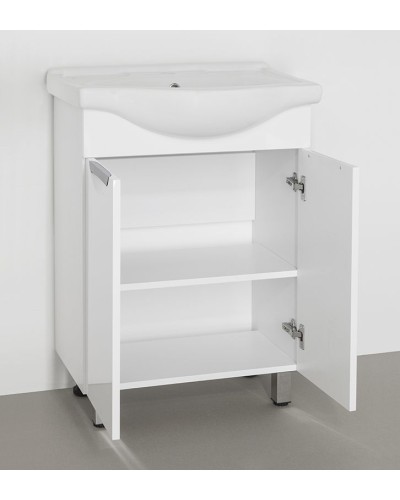 Тумба под раковину Style Line Жасмин 60 Белый глянец