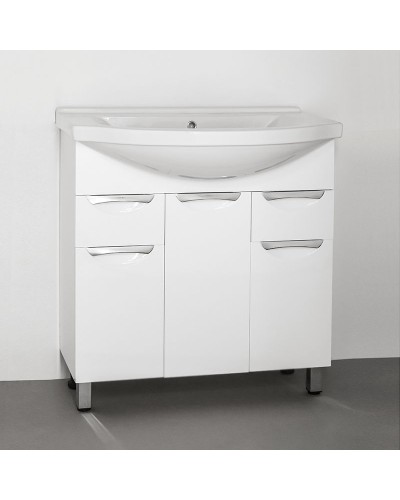 Тумба под раковину Style Line Жасмин 80 Белый глянец