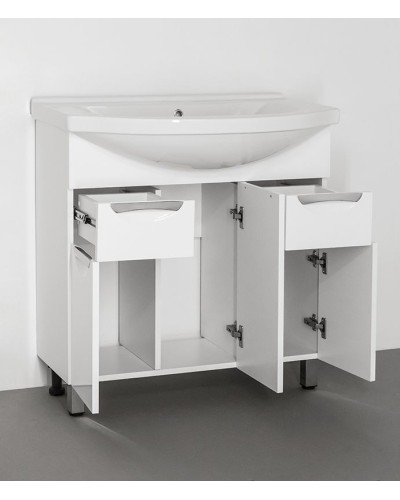 Тумба под раковину Style Line Жасмин 80 Белый глянец