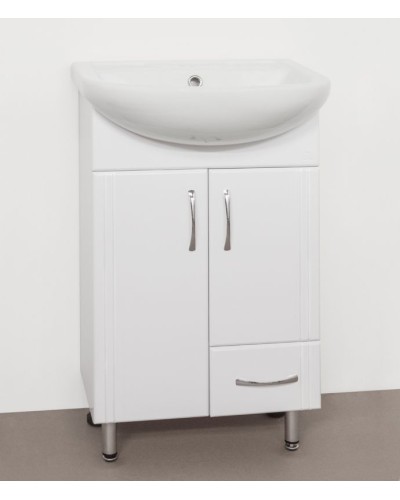 Тумба под раковину Style Line Эко Стандарт 10 Ладога 50 Белый глянец