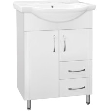 Тумба под раковину Style Line Эко Стандарт 10 2 Байкал 60 Белый глянец