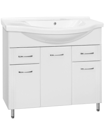 Тумба под раковину Style Line Эко Стандарт 26  Эльбрус 100 Белый глянец