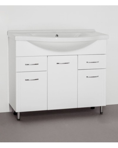 Тумба под раковину Style Line Эко Стандарт 26  Эльбрус 100 Белый глянец