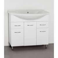 Тумба под раковину Style Line Эко Стандарт 26 Эльбрус 90 Белый глянец