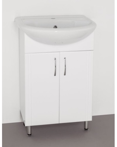 Тумба под раковину Style Line Эко Стандарт 9 Уют 55 Белый глянец