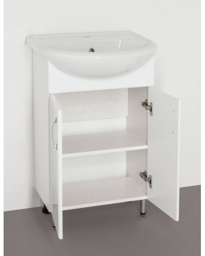 Тумба под раковину Style Line Эко Стандарт 9 Уют 55 Белый глянец