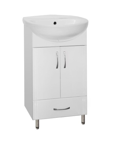 Тумба под раковину Style Line Эко Стандарт 9 1 Б Канны 50 Белый глянец