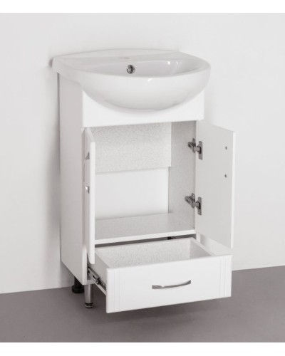 Тумба под раковину Style Line Эко Стандарт 9 1 Б Канны 50 Белый глянец