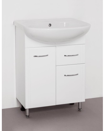 Тумба под раковину Style Line Эко Стандарт 11 Эрика 61 Белый глянец