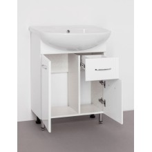 Тумба под раковину Style Line Эко Стандарт 11 Эрика 61 Белый глянец