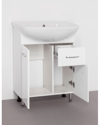 Тумба под раковину Style Line Эко Стандарт 11 Эрика 61 Белый глянец