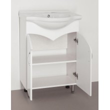 Тумба под раковину Style Line Эко Стандарт 15 Байкал 60 Белый глянец