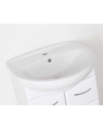 Тумба под раковину Style Line Эко Волна 11 Антик 55 Белый глянец