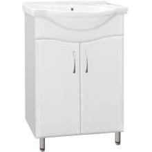 Тумба под раковину Style Line Эко Волна 9 Байкал 60 Белый глянец