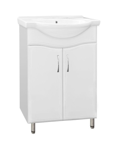 Тумба под раковину Style Line Эко Волна 9 Байкал 60 Белый глянец