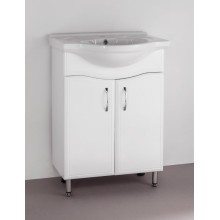 Тумба под раковину Style Line Эко Волна 9 Байкал 60 Белый глянец