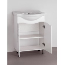 Тумба под раковину Style Line Эко Волна 9 Байкал 60 Белый глянец