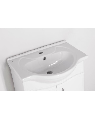 Тумба под раковину Style Line Эко Волна 9 Байкал 60 Белый глянец