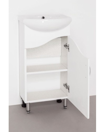 Тумба под раковину Style Line Эко Волна 2 Азов 40 Белый глянец