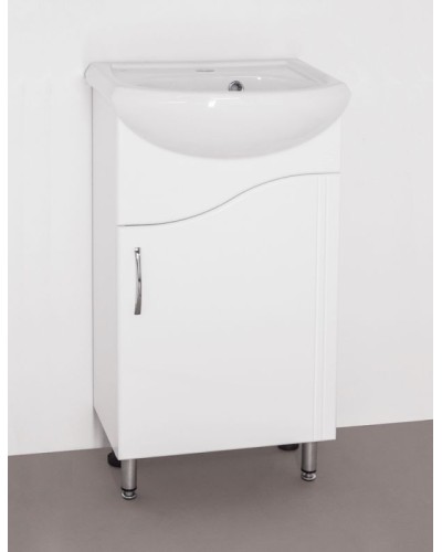 Тумба под раковину Style Line Эко Волна 2 Уют 45 Белый глянец