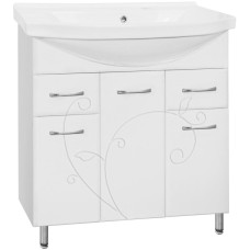 Тумба под раковину Style Line Эко Фьюжн 26 Эльбрус 80 Белый глянец