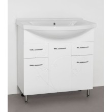 Тумба под раковину Style Line Эко Фьюжн 26 Эльбрус 80 Белый глянец