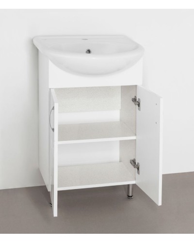 Тумба под раковину Style Line Эко Фьюжн 9 Уют 55 Белый глянец