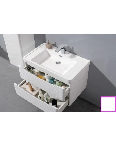 Тумба с раковиной белый глянец 80 см BelBagno Ancona-N ANCONA-N-800-2C-SO-BL + EA-800-LVB