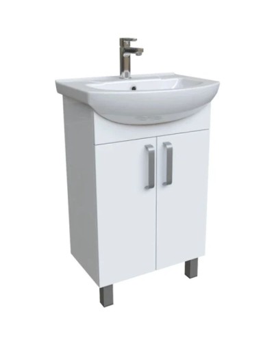 Тумба с раковиной белый глянец 55 см IDDIS Optima Home OPH55WFi95K